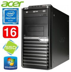 Acer Veriton M4610G MT G630 16GB 120SSD DVD WIN7Pro цена и информация | Стационарные компьютеры | hansapost.ee