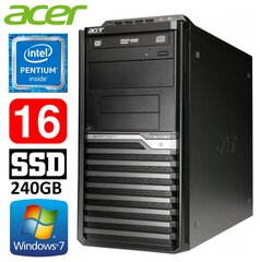 Lauaarvuti Acer Veriton M4610G MT G630 16GB 240SSD DVD WIN7Pro hind ja info | Lauaarvutid | hansapost.ee