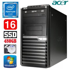 Lauaarvuti Acer Veriton M4610G MT G630 16GB 480GB+2TB DVD WIN7Pro hind ja info | Lauaarvutid | hansapost.ee