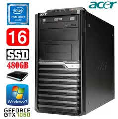 Lauaarvuti Acer Veriton M4610G MT G630 16GB 480SSD+1TB GTX1050 2GB DVD WIN7Pro hind ja info | Lauaarvutid | hansapost.ee