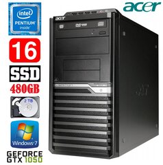 Lauaarvuti Acer Veriton M4610G MT G630 16GB 480SSD+2TB GTX1050 2GB DVD WIN7Pro hind ja info | Lauaarvutid | hansapost.ee
