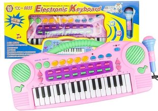 Детское пианино с микрофоном, розовое цена и информация | Развивающие игрушки для детей | hansapost.ee