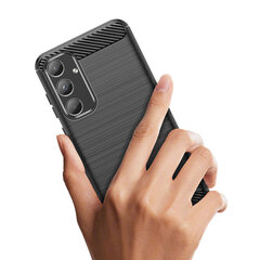 Карбоновый чехол для Samsung Galaxy A55 - черный цена и информация | Чехлы для телефонов | hansapost.ee
