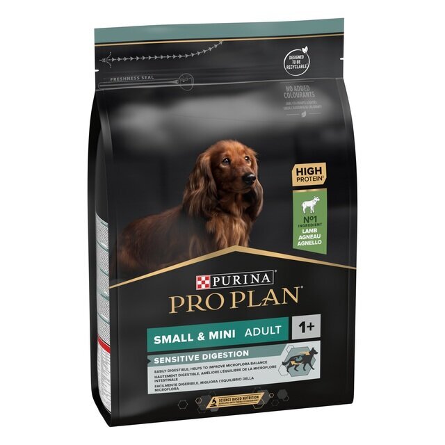 Purina Pro Plan Small/Mini Adult Opti Digest koeratoit lambalihaga, 3kg цена и информация | Koerte kuivtoit ja krõbinad | hansapost.ee