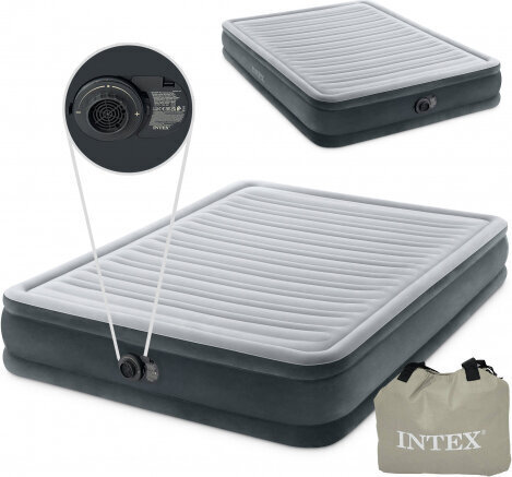 Intex Air mattress bed 203x152cm with a pump for 2 persons 67770ND цена и информация | Täispuhutavad madratsid ja mööbel | hansapost.ee