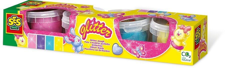 Plastiliin SES Creative Glitter Dough'ga hind ja info | Arendavad laste mänguasjad | hansapost.ee
