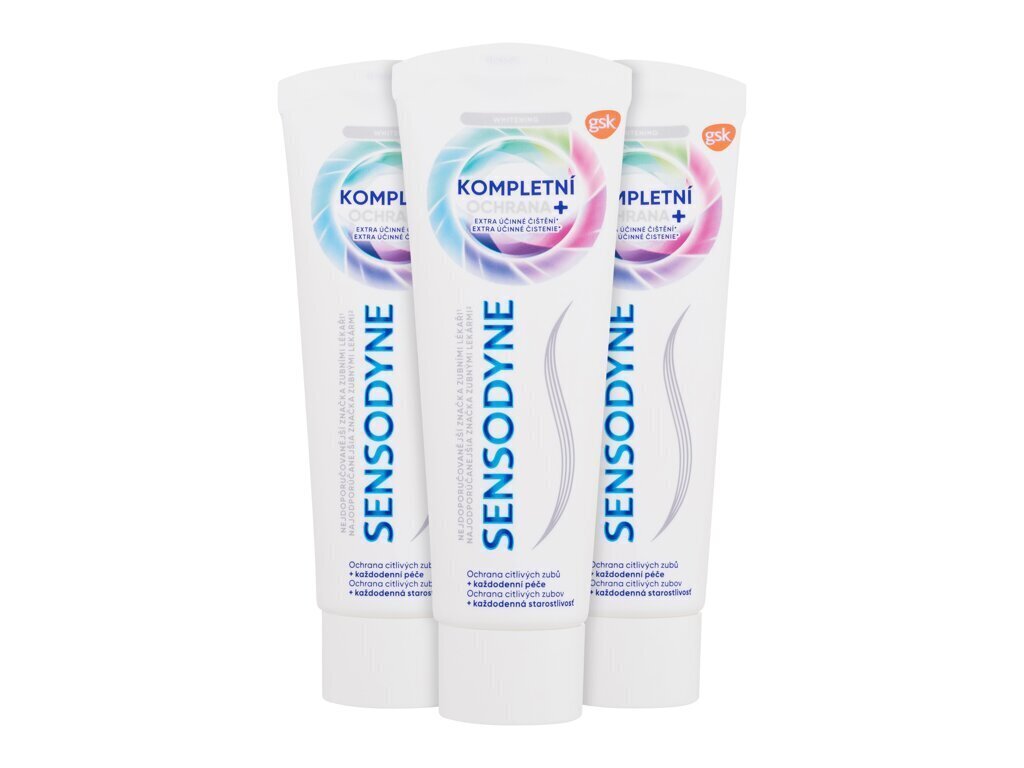 Hambapasta Sensodyne Complete Protection, 3x75 ml цена и информация | Hambaharjad, hampapastad ja suuloputusvedelikud | hansapost.ee