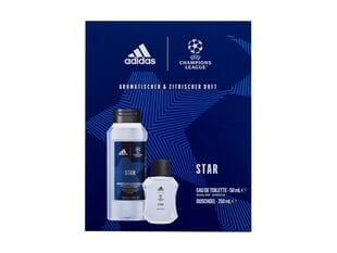 Komplekt Adidas UEFA Champions League meestele: tualettvesi EDT, 50 ml + dušigeel, 250 ml hind ja info | Adidas Parfüümid | hansapost.ee