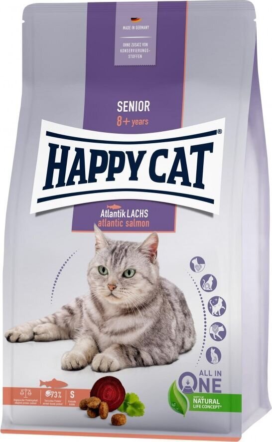 Happy CatSenior Atlantik-Lachs kassitoit, 4kg hind ja info | Kassi kuivtoit ja kassikrõbinad | hansapost.ee