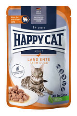 Happy Cat Meat in Sauce - Culinary Land-Ente konserv kassidele, 24х85g цена и информация | Консервы для кошек | hansapost.ee