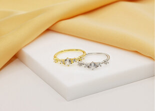Brilio Silver Очаровательное позолоченное кольцо с цирконами RI040Y цена и информация | Кольцо | hansapost.ee