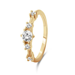 Brilio Silver Очаровательное позолоченное кольцо с цирконами RI040Y цена и информация | Кольцо | hansapost.ee