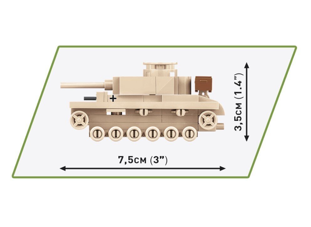 Konstruktor Cobi Panzerkampfwagen III, 82 tk цена и информация | Klotsid ja konstruktorid | hansapost.ee