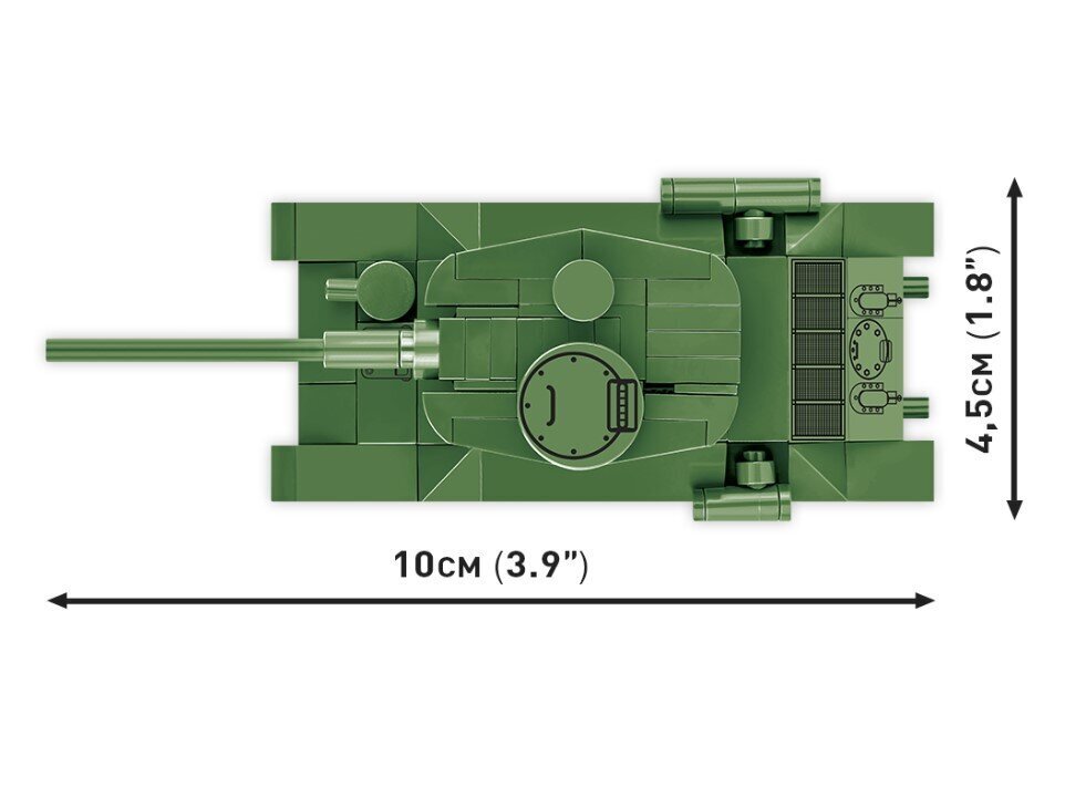 Konstruktor Cobi Tank T-34/85, 110 tk цена и информация | Klotsid ja konstruktorid | hansapost.ee