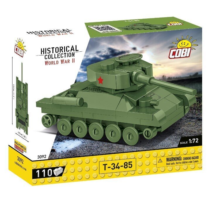 Konstruktor Cobi Tank T-34/85, 110 tk цена и информация | Klotsid ja konstruktorid | hansapost.ee