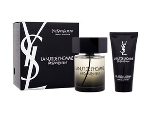 Набор Yves Saint Laurent La Nuit L'Homme для мужчин: туалетная вода EDT, 100 мл + гель для душа, 50 мл цена и информация | Духи для Него | hansapost.ee