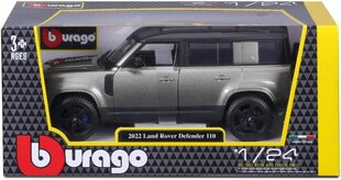 Automudel Bburago Land Rover Defender 2022 Green 21101gn, 1:24 hind ja info | Mänguasjad poistele | hansapost.ee