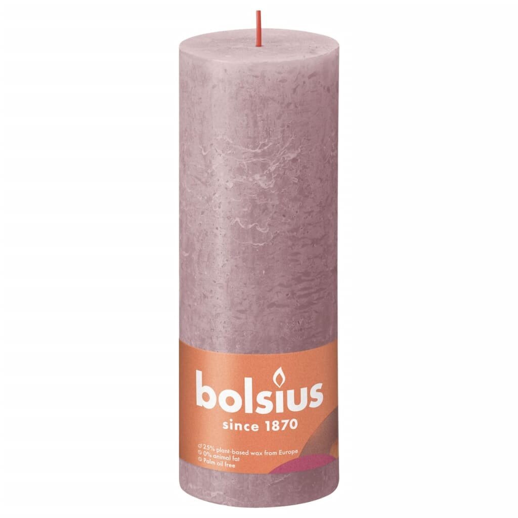 Bolsius sammasküünlad Shine 6 tk 190 x 68 mm vanaroosa цена и информация | Küünlad, küünlajalad | hansapost.ee