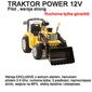 Akuga traktor kopaga lastele Super Toys 1005A hind ja info | Laste elektriautod | hansapost.ee