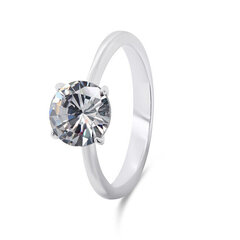 Brilio Silver Вневременное серебряное кольцо с прозрачным цирконом RI057W цена и информация | Кольца | hansapost.ee