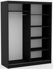 Шкаф ADRK Furniture Delia 160, черный цвет цена и информация | Шкафы | hansapost.ee