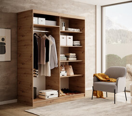 Шкаф ADRK Furniture Delia 160, коричневый цвет цена и информация | Шкафы | hansapost.ee