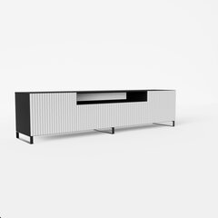 ТВ шкафчик ADRK Furniture Noemi, белый/черный цвет цена и информация | Тумбы под телевизор | hansapost.ee