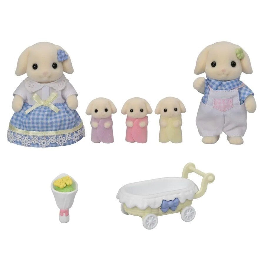 Kujukeste komplekt Sylvanian Families Flora Rabbit Family hind ja info | Mänguasjad tüdrukutele | hansapost.ee