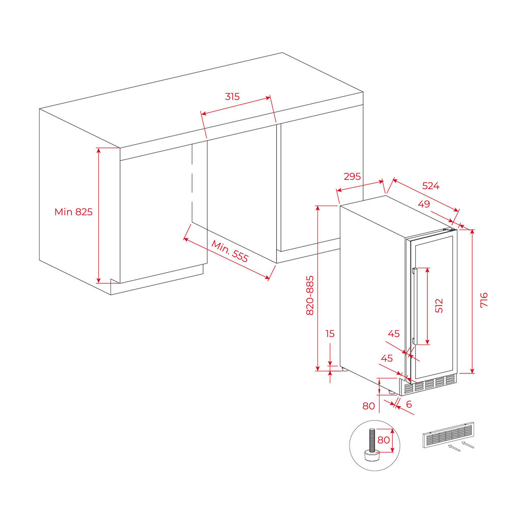 Teka RVU 10020 GBK price and information | Veinikülmkapid | hansapost.ee