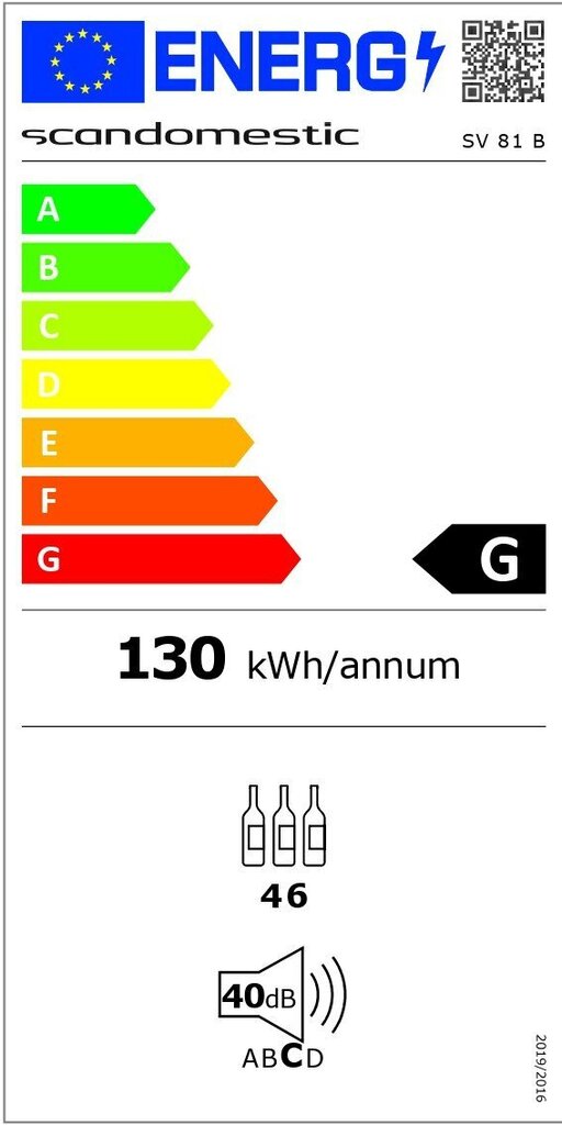 Scandomestic A/S SV 81 B цена и информация | Veinikülmkapid | hansapost.ee