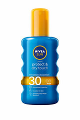 Päikesekreem Nivea Invisible Spray Tanning Protect & Refresh SPF 30, 200 ml цена и информация | Кремы от загара | hansapost.ee