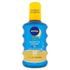 Päikesekreem Nivea Invisible Spray Tanning Protect & Refresh SPF 30, 200 ml цена и информация | Кремы от загара | hansapost.ee