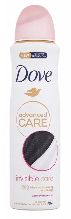 Deodorant naistele Dove Advanced Care Invisible Care 72h, 150 ml цена и информация | Deodorandid | hansapost.ee