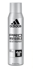 Antiperspirant Adidas Pro Invisible meestele, 150 ml hind ja info | Deodorandid | hansapost.ee