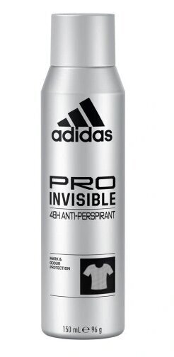 Antiperspirant Adidas Pro Invisible meestele, 150 ml цена и информация | Deodorandid | hansapost.ee