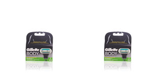 Žiletiterad Body Gillette, 2 tk hind ja info | Raseerimisvahendid | hansapost.ee