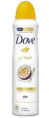 Дезодорант Dove Go fresh с ароматом маракуйи, 150 мл цена и информация | Дезодоранты | hansapost.ee