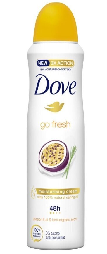 Pihustatav deodorant Dove Advanced Care Go Fresh Passion Fruit 48h, 150 ml цена и информация | Deodorandid | hansapost.ee