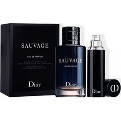 Komplekt Christian Dior Sauvage EDP meestele: parfüümvesi 100 ml + mini 10 ml цена и информация | Духи для Него | hansapost.ee