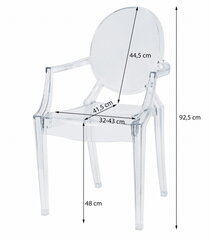 Стул BUSAN - прозрачный x 2 цена и информация | Oskar Кухонная мебель | hansapost.ee