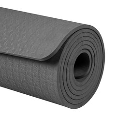 коврик для йоги, 183x61 см, черный цена и информация | Коврики для йоги, фитнеса | hansapost.ee