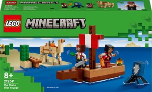 21259 Lego® Minecraft Reis piraadilaeval цена и информация | Конструкторы и кубики | hansapost.ee