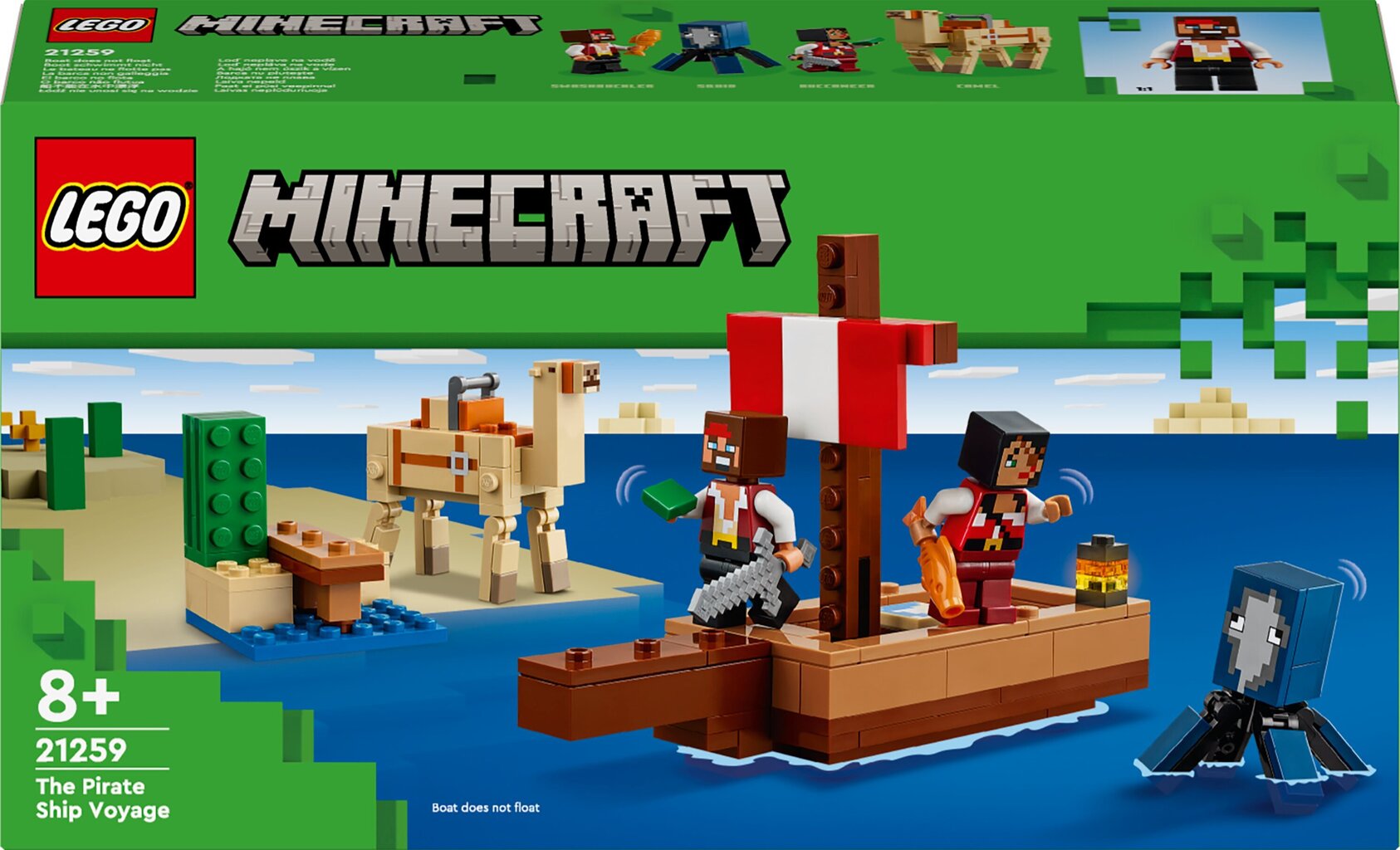 21259 Lego® Minecraft Reis piraadilaeval price and information | Klotsid ja konstruktorid | hansapost.ee