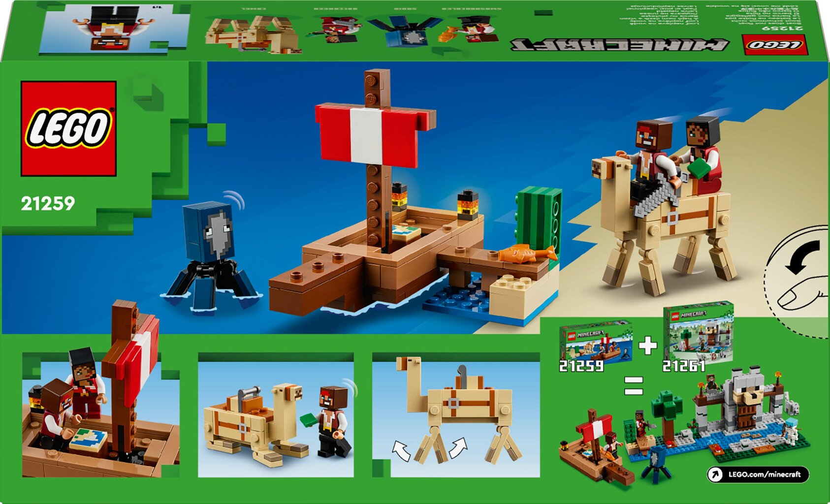 21259 Lego® Minecraft Reis piraadilaeval price and information | Klotsid ja konstruktorid | hansapost.ee