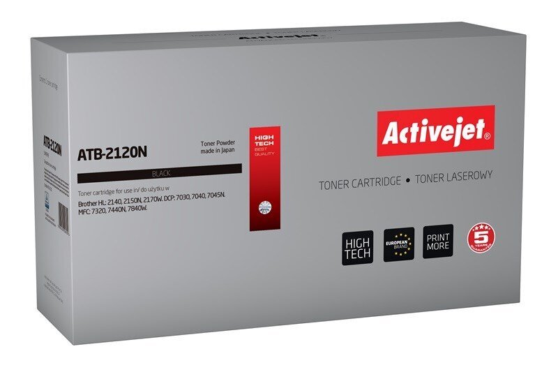 Activejet ATB-2120N tooner Brotheri printerile; Brother TN-2120 asendus; Ülim; 2500 lehekülge; must hind ja info | Laserprinteri toonerid | hansapost.ee