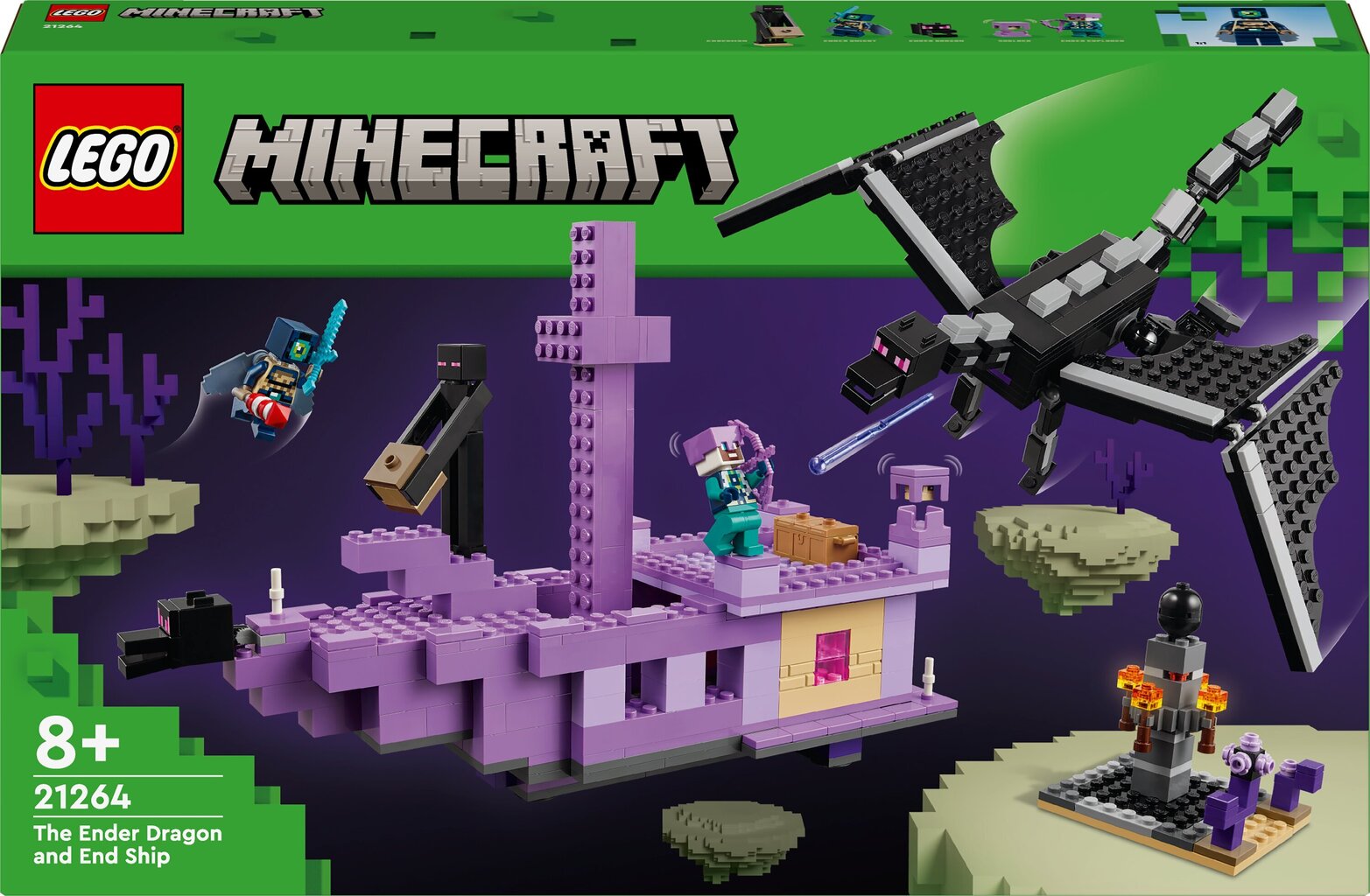 21264 Lego® Minecraft Enderi draakon ja lõpulaev price and information | Klotsid ja konstruktorid | hansapost.ee