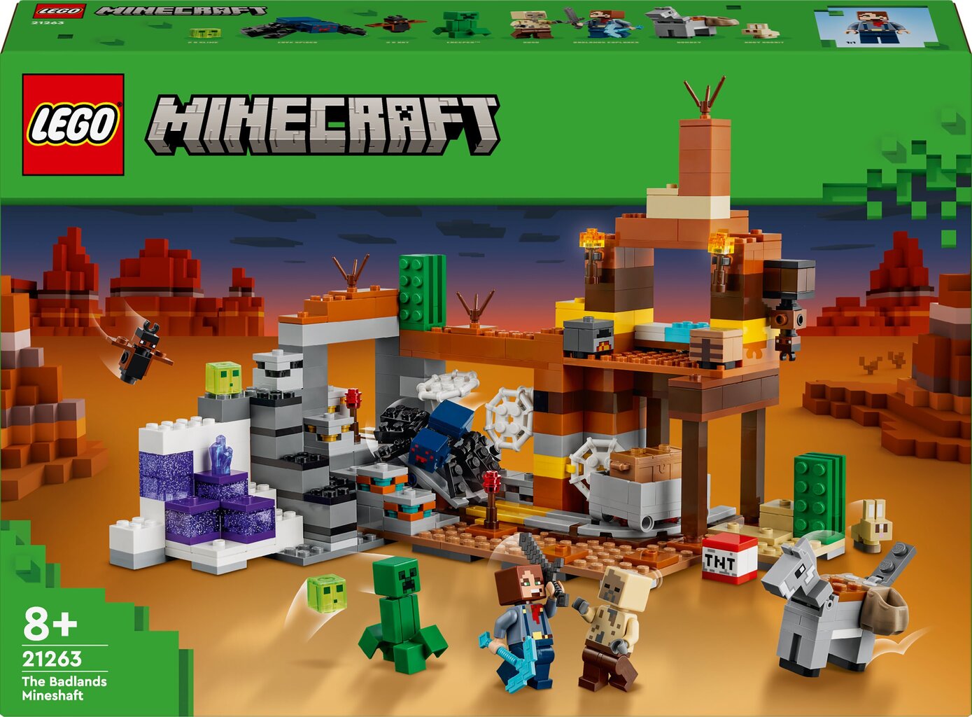 21263 Lego® Minecraft Tühermaa šaht цена и информация | Klotsid ja konstruktorid | hansapost.ee