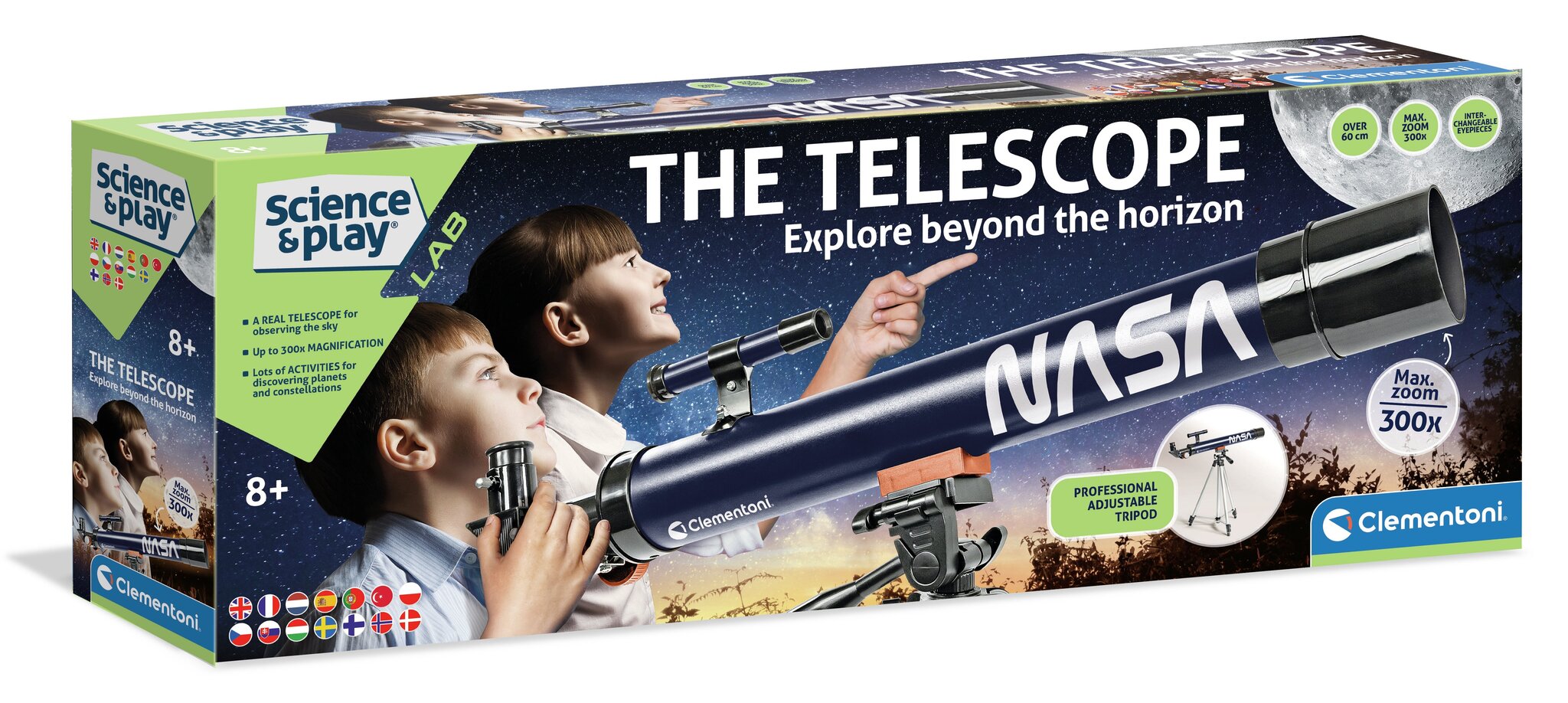 Laste teleskoop Clementoni Scientific Nasa цена и информация | Arendavad laste mänguasjad | hansapost.ee