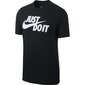 Nike meeste T-särk NSW TEE JUST DO IT SWOOSH, must цена и информация | T-särgid meestele | hansapost.ee