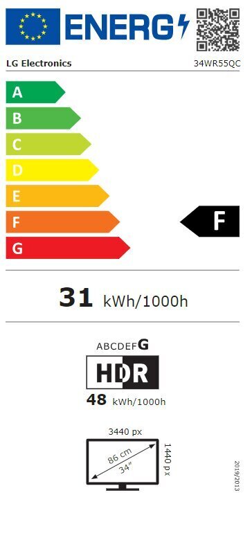 LG 34WR55QC-B цена и информация | Monitorid | hansapost.ee